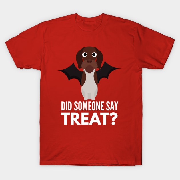 German Wirehaired Pointer Halloween Trick or Treat T-Shirt by DoggyStyles